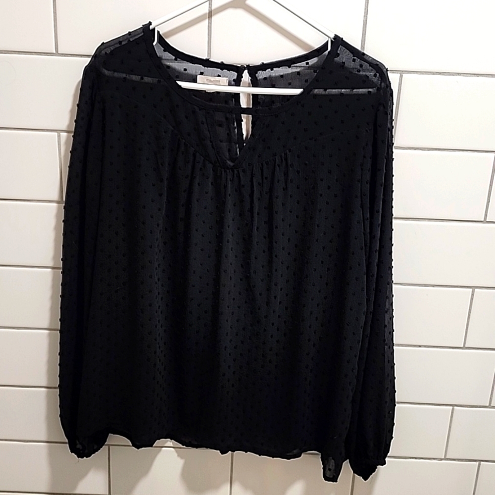 Polka Dot Long Sleeve Blouse